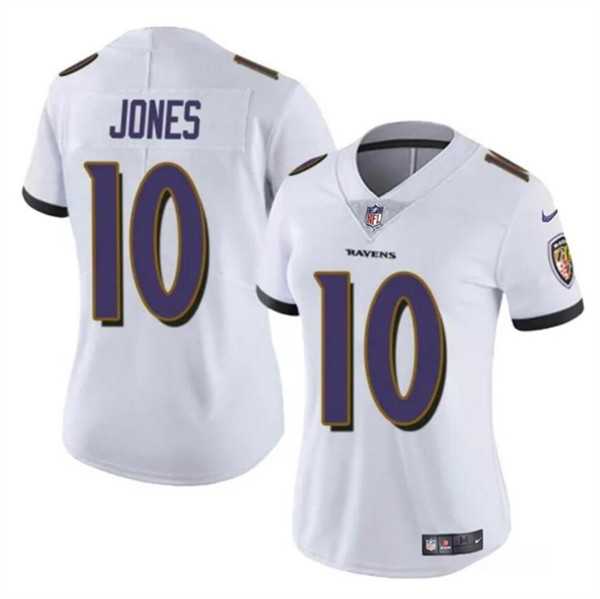 Women%27s Baltimore Ravens #10 Emory Jones White Vapor Jersey Dzhi